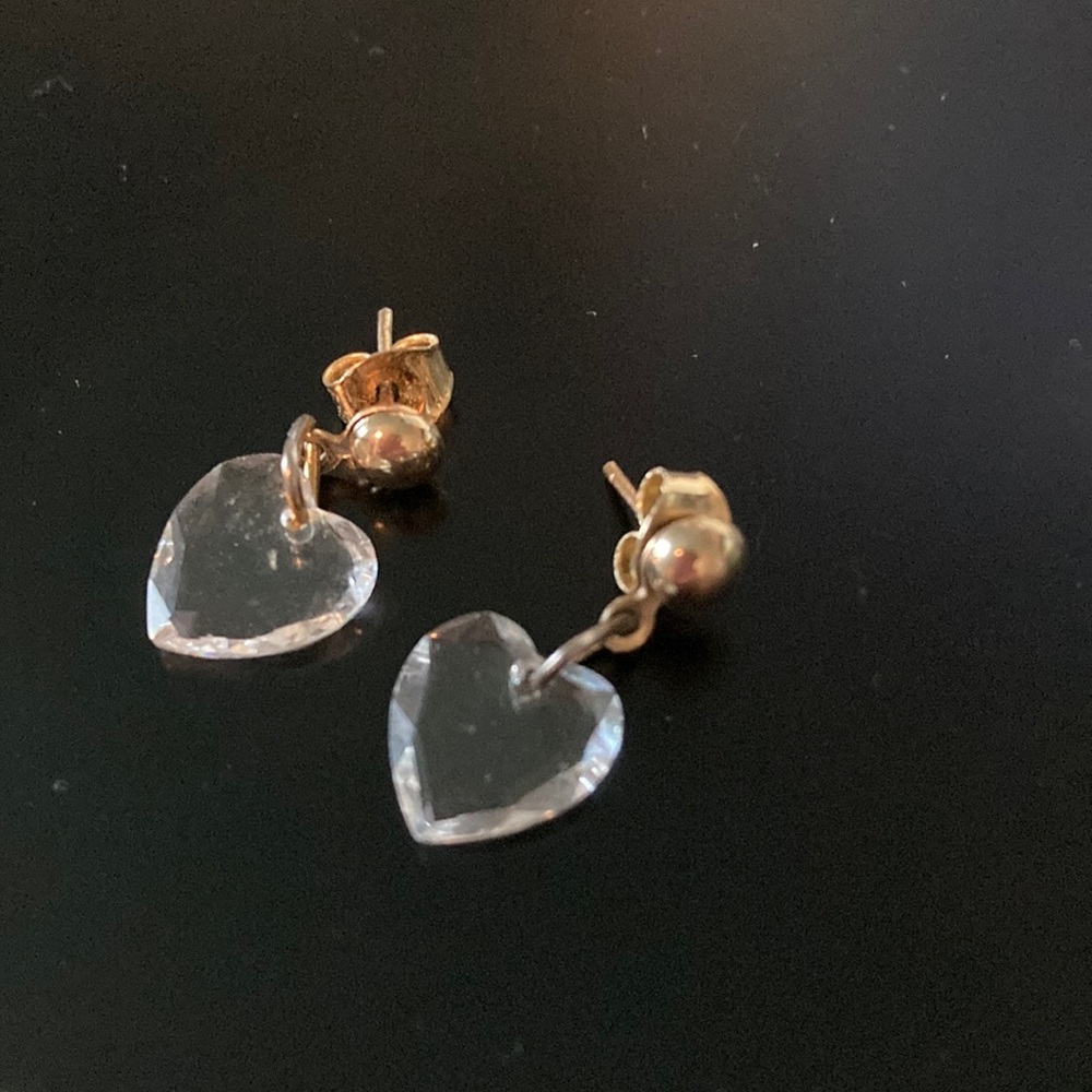 ✴️♦️✅Gold and Silver Heart Earrings